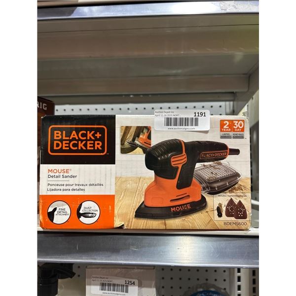 Black+Decker BDEMS600 Mouse Detail Sander with Accessories
