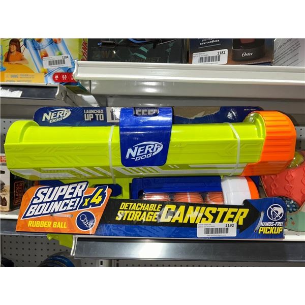 Nerf Dog Rubber Ball Launcher With Detachable Storage Canister