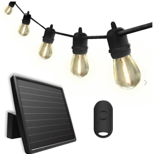 Solar String Lights With 15 LED Bulbs and Remote Control