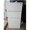 Image 1 : White Four-Drawer Cabinet with Dimensions 15x24x30 Inches