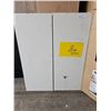 Image 1 : White Cabinet with Hinged Doors and Adjustable Shelf, 24 x 24 x 30 Inches