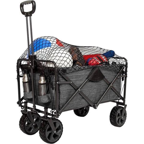MacSports XL Heavy Duty Collapsible Outdoor Folding Camping Gear Grocery Cart Portable Lightweight U