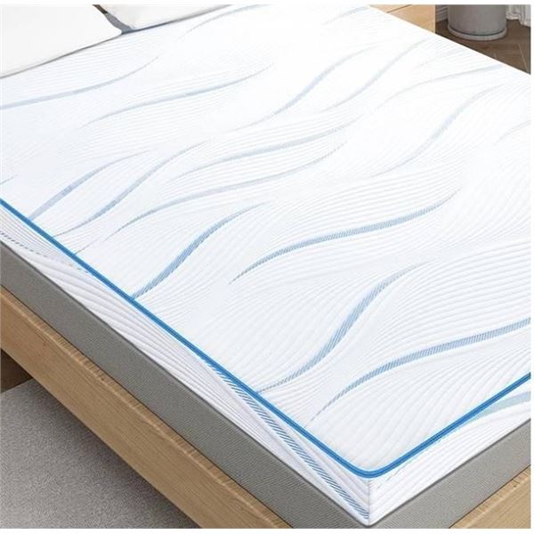 Maxzzz 4-Inch Memory Foam Charcoal Mattress Topper