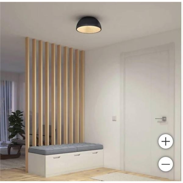 Artika Ridley LED Flush Mount Light with Matte Black Finish