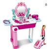 Image 1 : Pretend Play Makeup Toy Set Beauty Princess Dressing Table and Suitcase 2 in 1