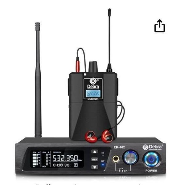 D Debra Audio PRO ER-102 UHF IEM Mono Wireless in Ear Monitor System
