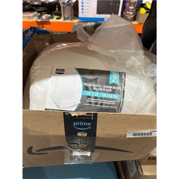 Utopia Bedding 24×24 Inch Pillow Inserts, Virgin Hollow Fiber Filling, 2-Pack