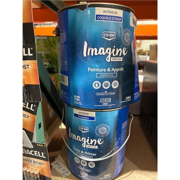 CO-OP Imagine Premium  Interior Eggshell Paint & Primer 3.64L x 2