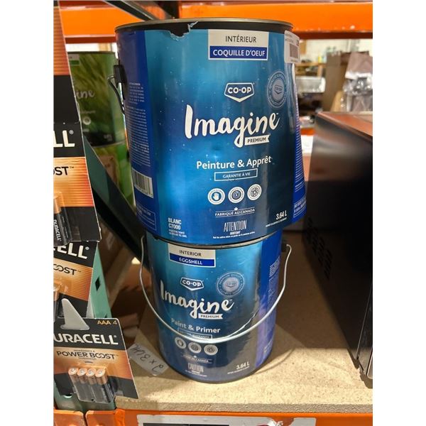 CO-OP Imagine Premium  Interior Eggshell Paint & Primer 3.64L x 2