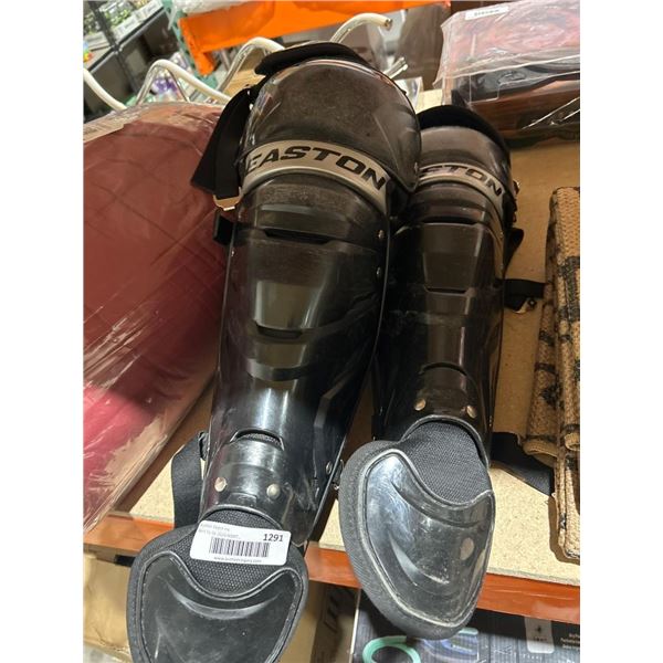 Easton Synergy Pro Shin Guards, Size Adult Large, Black