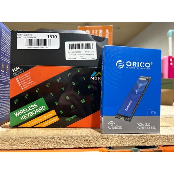 Moko Wireless Keyboard and Orico PCIe 3.0 NVMe M.2 SSD 1TB