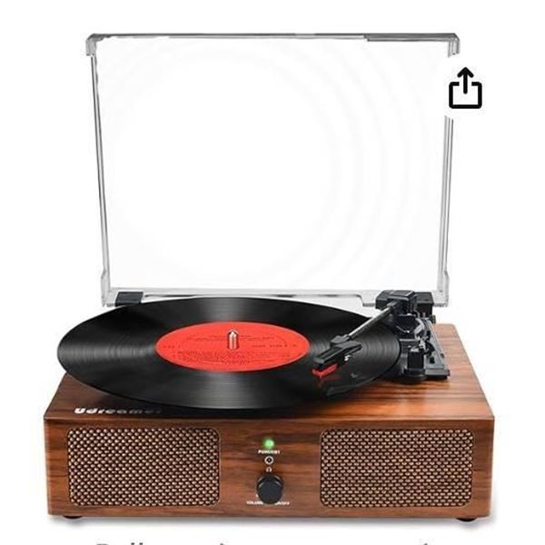 Udreamer Turntable Record Player with Built-In Speakers