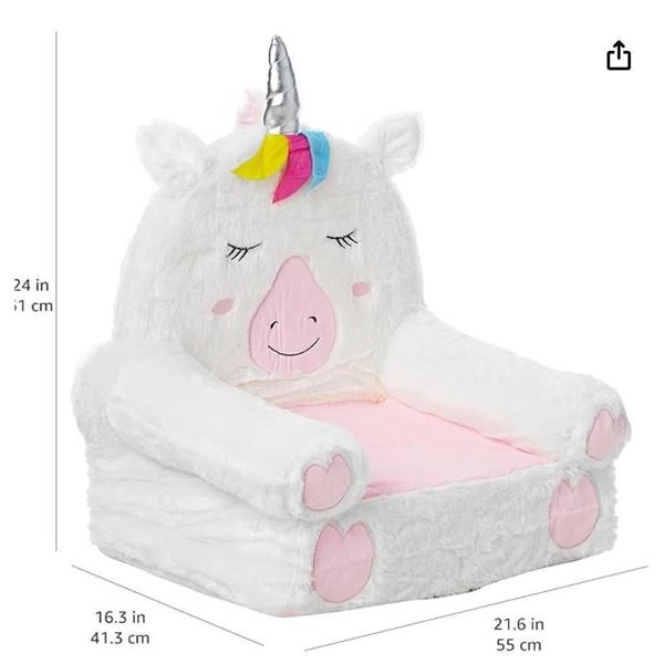 Children’s Plush Unicorn Chair