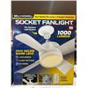 Image 2 : Bell+Howell Socket Fanlight with 3500 Kelvin Warm LEDs and Remote Control