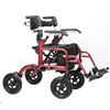 Image 1 : Elenker® HFK-9213-5 All-Terrain 2 in 1 Rollator Walker 10” Red