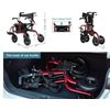 Image 2 : Elenker® HFK-9213-5 All-Terrain 2 in 1 Rollator Walker 10” Red