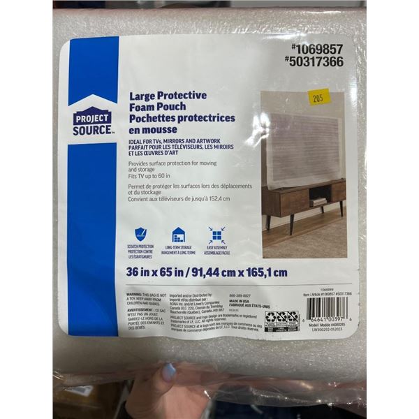Project Source Large Protective Foam Pouch, 36 in x 65 in Lot of 2