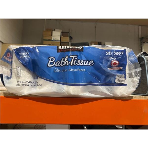 Kirkland Bath Tissue, 30 Rolls, 380 Sheets Per Roll, Made in Canada
