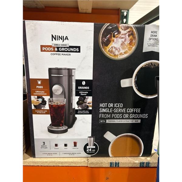 Ninja Single-Serve Pod and Grounds Coffee Maker with 24 Oz Capacity