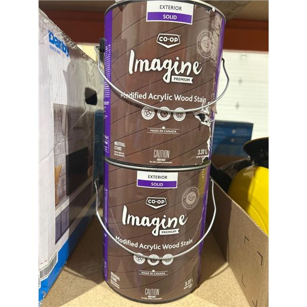 Co-op Imagine Premium Modified Acrylic Wood Stain Neutral C7495, 3.37L x 2