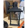 Image 2 : Black Outdoor Wall Lantern With Motion Sensor and Water Glass Lot of 2