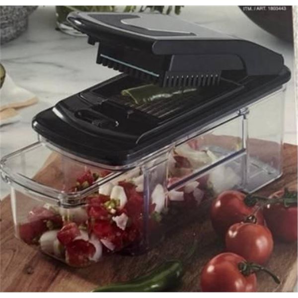 Mu Vegetable Chopper With 2 Interchangeable Blades