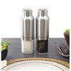 Image 1 : Kamenstein Gravity-Activated Salt and Pepper Grinder Set, Stainless Steel