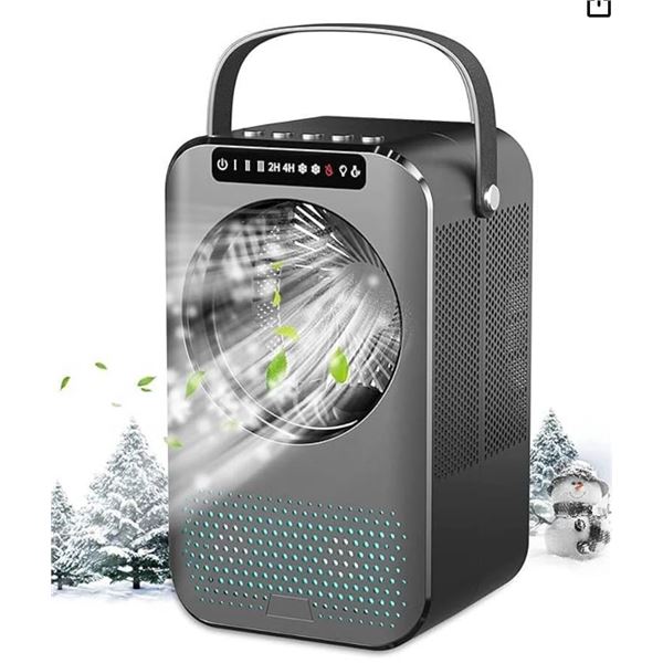 Portable Air Cooler With Control Features and Handle Design