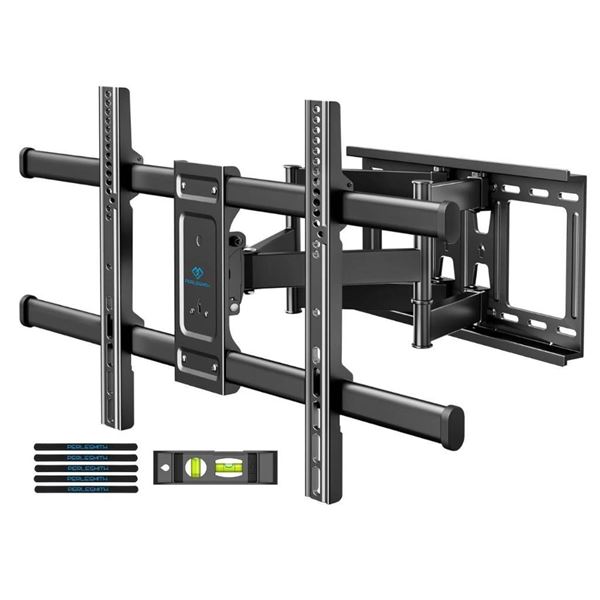 PERLESMITH TV Wall Mount Bracket Full Motion Dual Articulating Arm for Most 37-70 Inch LED, LCD, OLE