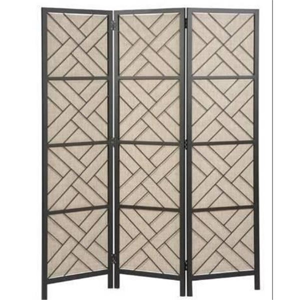 Landon & Co. Privacy Screen with Heavy-Duty Steel Frame and Black Powder Coating