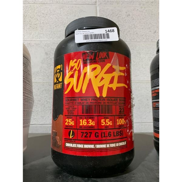 Mutant ISO Surge Gourmet Whey Protein Isolate Shake, 727g, Chocolate Fudge Brownie
