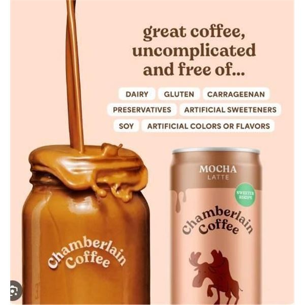 Chamberlain Coffee Oatmilk Latte Mocha 12 x 325ml Cans