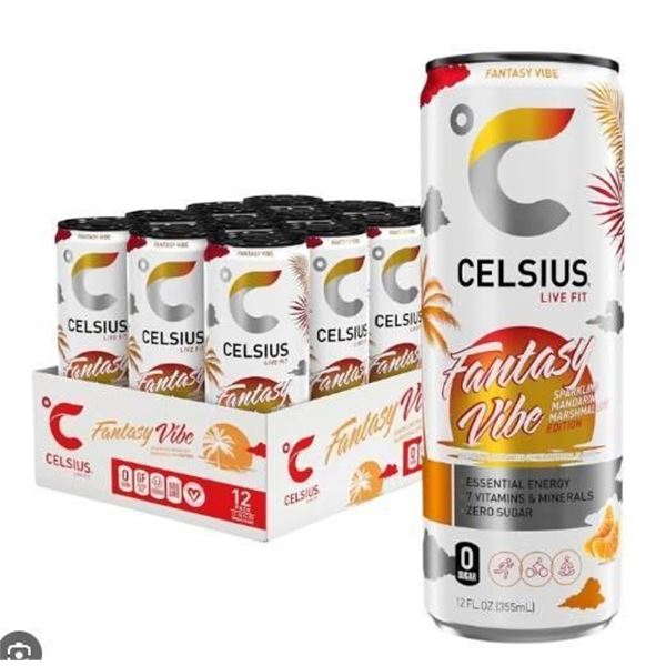 Celsius Live Fit Fantasy Vibe Sparkling Energy Drink 12 x 355ml
