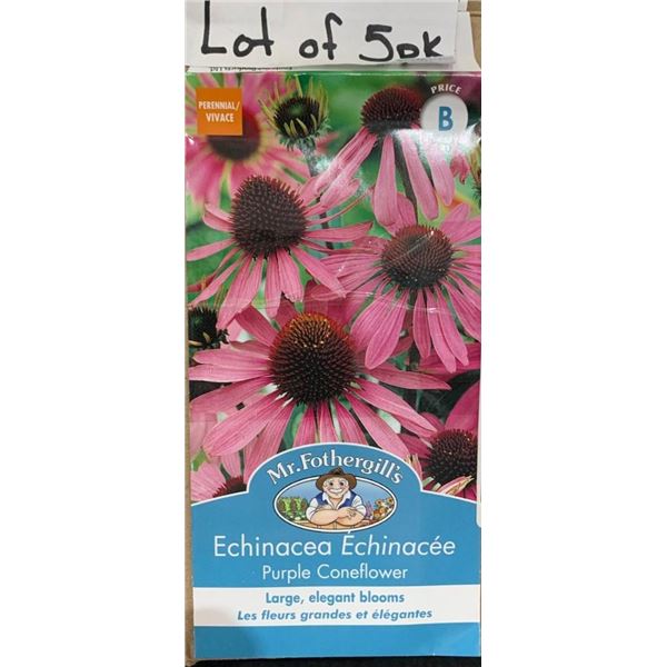 Lot of 5 Packs –  Mr. Fothergill’s Echinacea Purpurea Coneflower Seeds