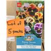 Image 1 : Lot of 5 Packs Mr. Fothergill’s Pansy Pensee Super Chalon Seed Packs