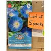 Image 1 : Lot of 5 Packs  Mr. Fothergill’s Morning Glory Heavenly Blue Seed Packs