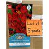 Image 1 : Lot of 5 Packs of Mr. Fothergill’s Nasturtium Capucine Gleaming Mahogany Flower Seeds