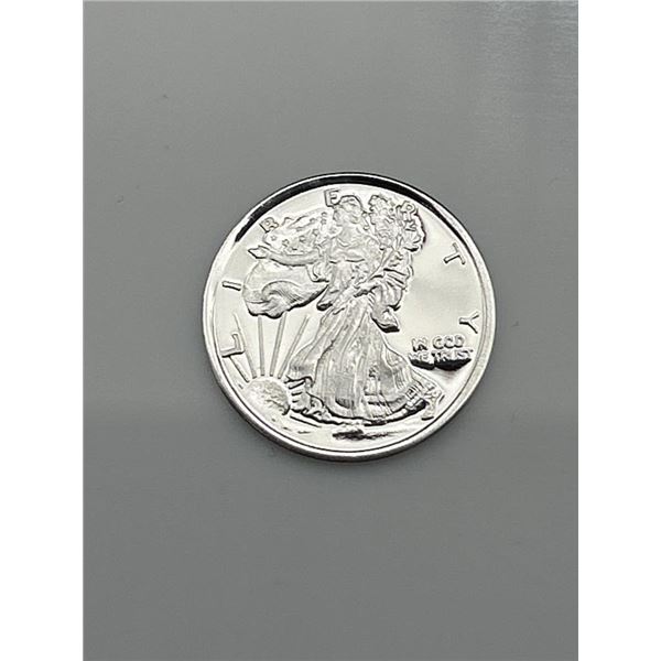 1 Gram Fine Silver Copy Round with American Eagle Design