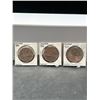 Image 1 : Set of Three Canadian Silver Dollars (1968, 1969, 1970)