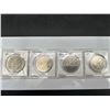 Image 1 : Set of 4 Canadian Silver Dollars (1983, 1984, 1985, 1986) with Protective Holders
