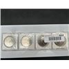 Image 2 : Set of 4 Canadian Silver Dollars (1983, 1984, 1985, 1986) with Protective Holders