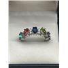 Image 1 : Sterling Silver Multi-Stone Ring with 925 Marking
