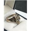 Image 2 : Sterling Silver Skull Ring with Ornamental Detailing