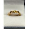 Image 1 : 14K Yellow Gold Band Ring With Geometric Detailing