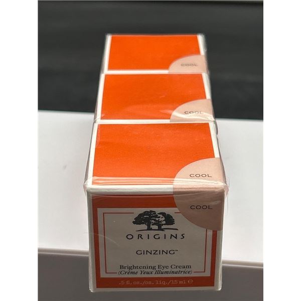 Origins GinZing Brightening Eye Cream, 15 mL, Set of 3