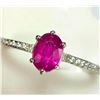 Image 2 : $160 Silver Ruby And Cz  Ring