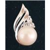 Image 1 : $1000 10K  1.13G Pearl And Cz  Pendant