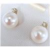 Image 2 : $240 14K  Pearl And Diamond  Earrings