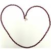 Image 1 : $160 Silver Garnet Facted Beads 16" 35Ct Necklace