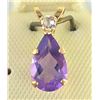 Image 1 : $240 10K  Amethyst And Moonstone (0.7ct) Pendant
